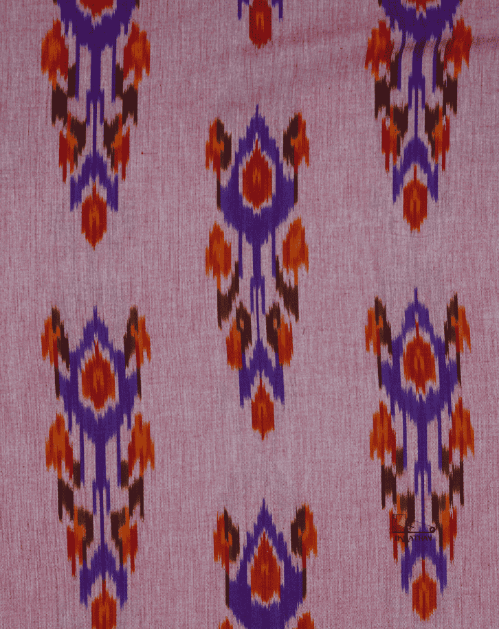 Peach Floral Ikkat