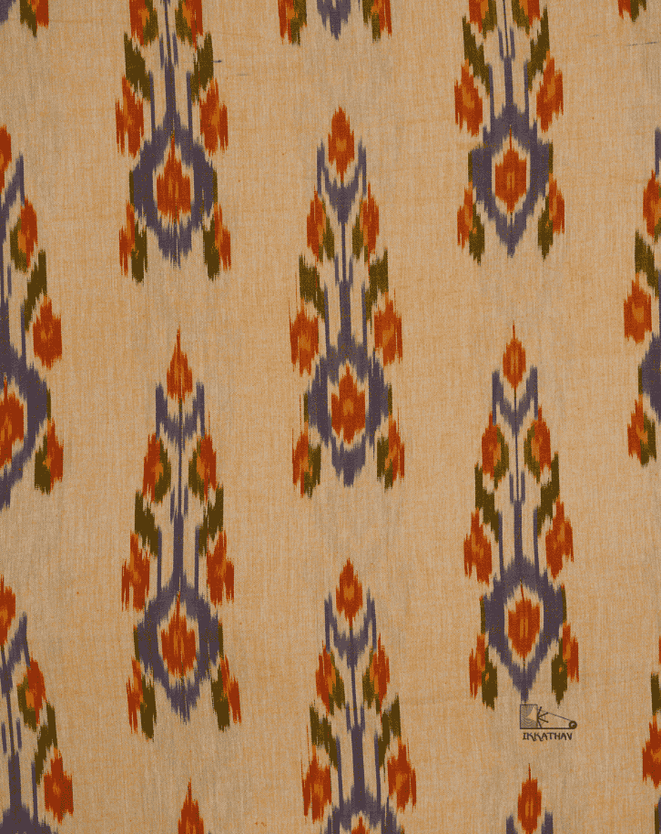 Mustard Floral Ikkat