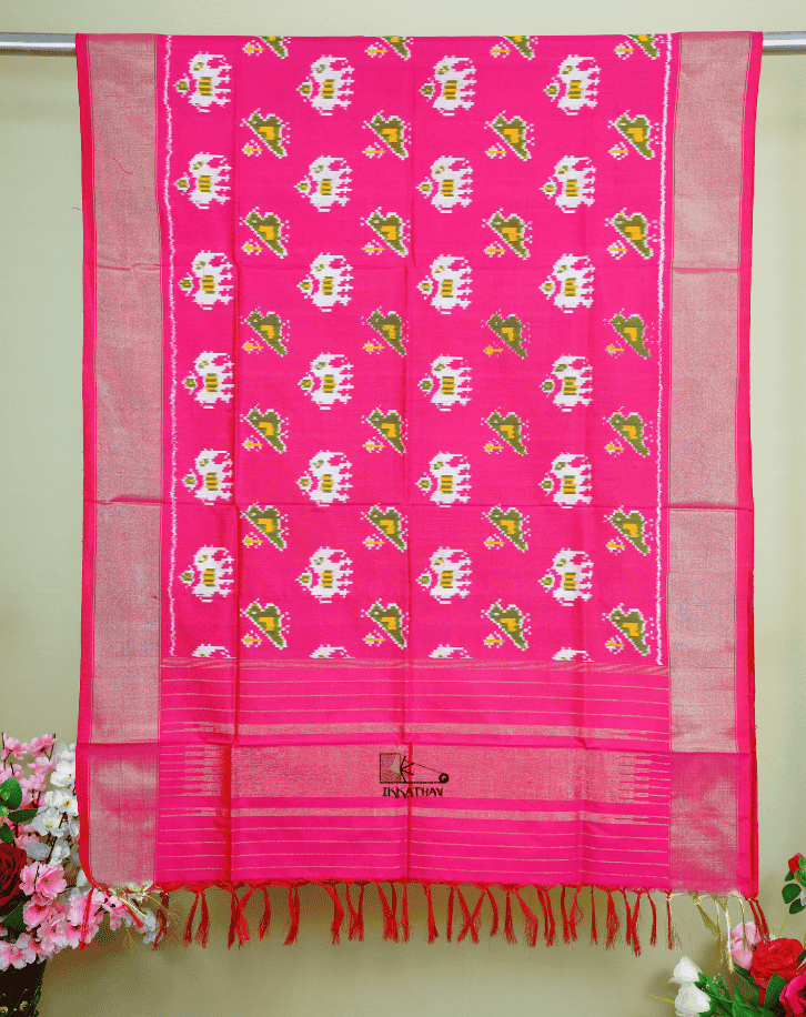 Pink Silk Dupatta