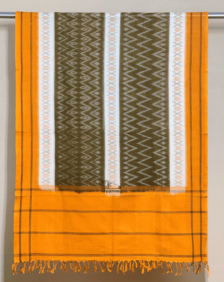 Olive Zigzag Dupatta