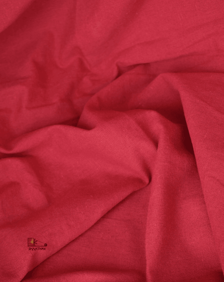 Grey Red Border Ikkat Saree