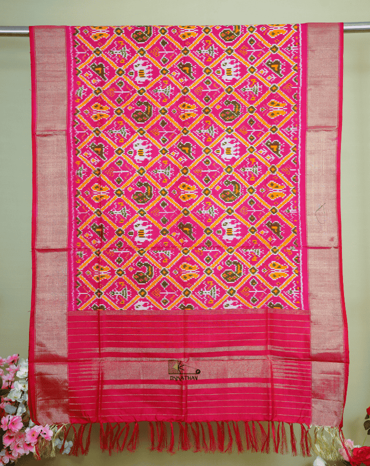 Pink Silk Dupatta