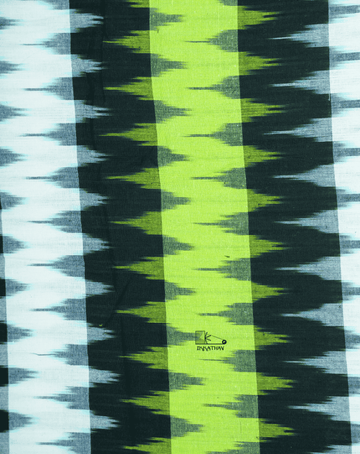 Green Black White Zigzag