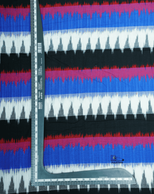 Red blue black Zigzag