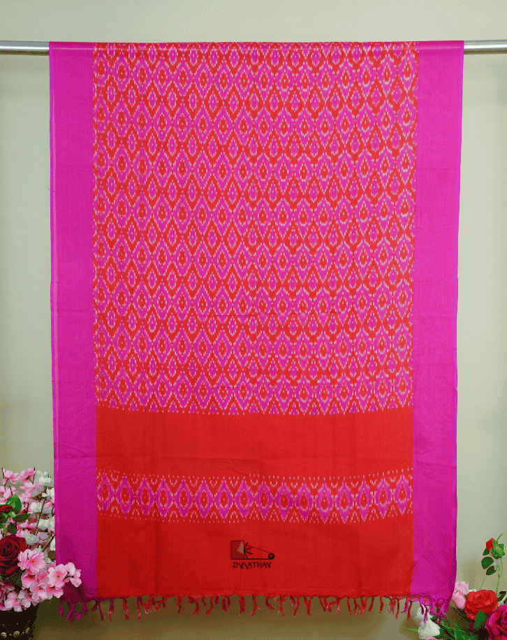 Pink Zigzag Dupatta