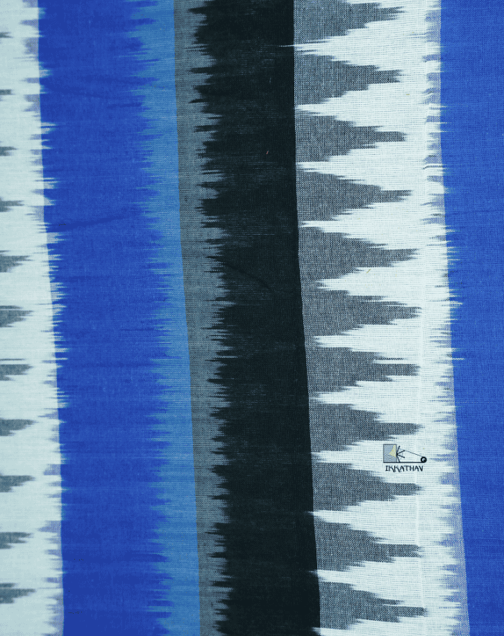 Blue Black White Zigzag