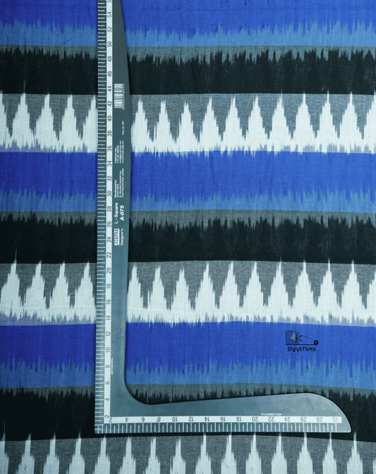 Blue Black White Zigzag