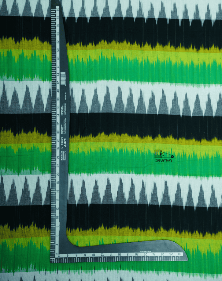 Green Black White Zigzag