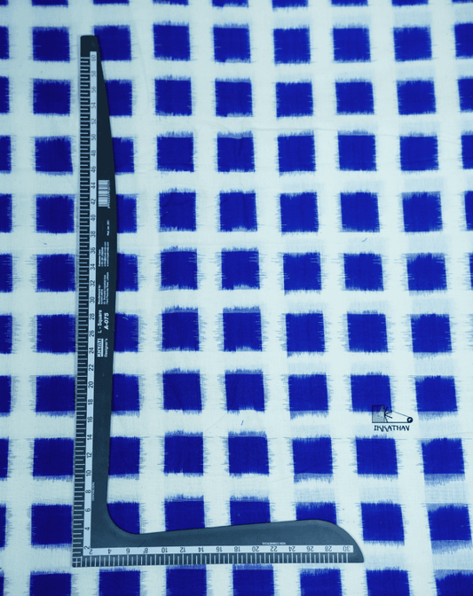 White Blue Checks