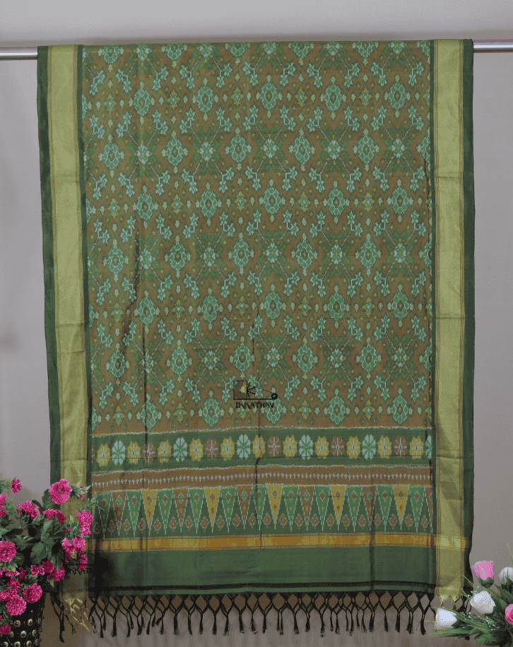 Olive Green Silk Dupatta