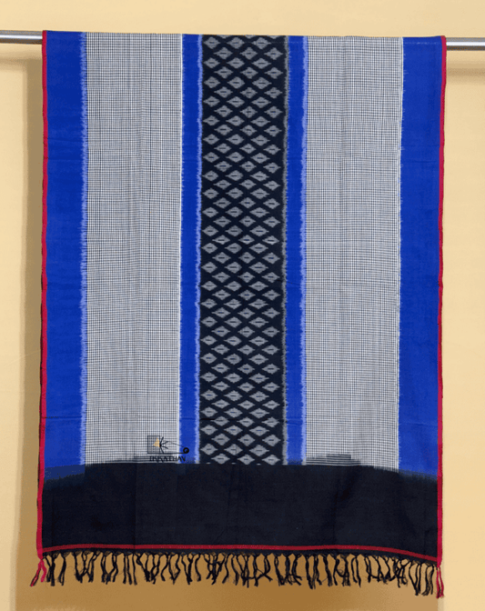 Blue Panel Dupatta