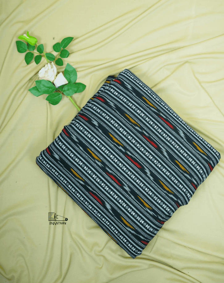 Charcoal Multi Ikkat Stripe