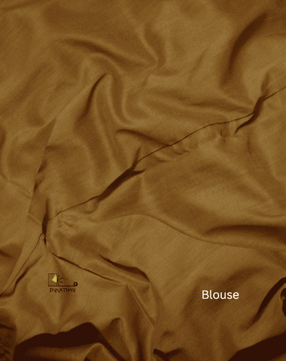 White Mustard Ikkat Stripe Saree