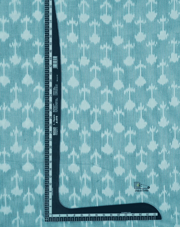 Sky Blue Ikkat Print