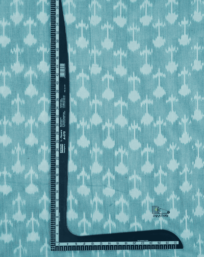 Sky Blue Ikkat Print