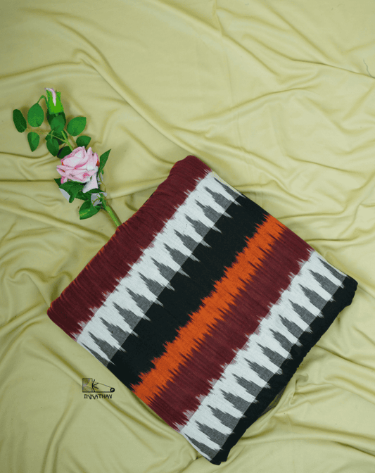 Maroon Black White Zigzag