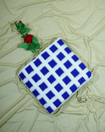 White Blue Checks