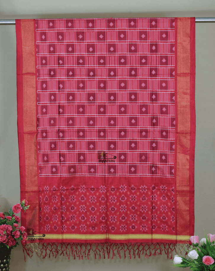 Red Silk Dupatta