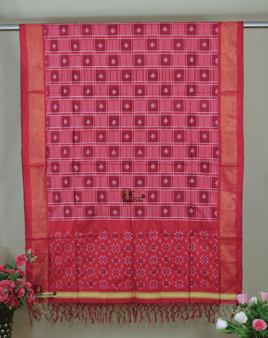 Red Silk Dupatta