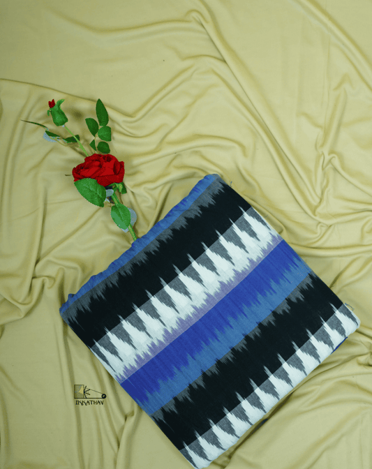 Blue Black White Zigzag