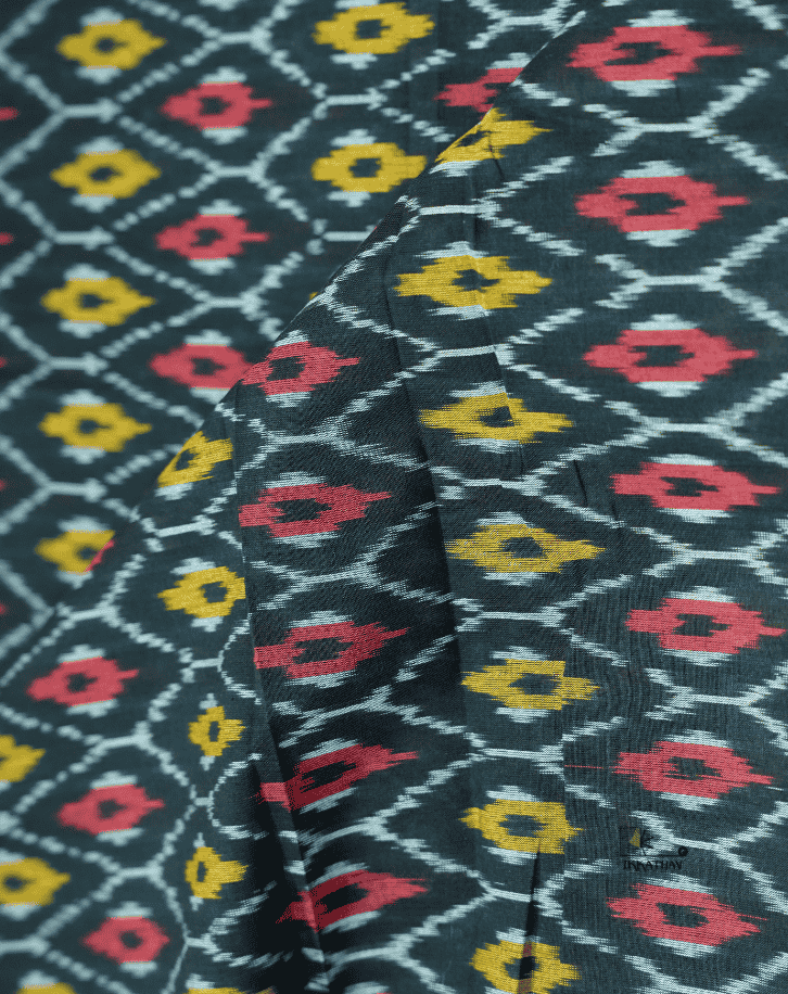 Black Red-Mustard Diamond