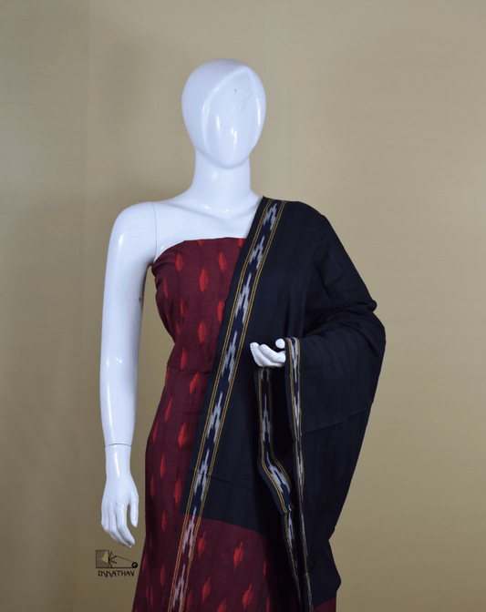 Maroon Black 3-Piece Suit Set