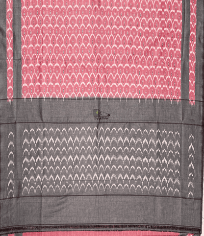 Pink Motif Ikkat Saree