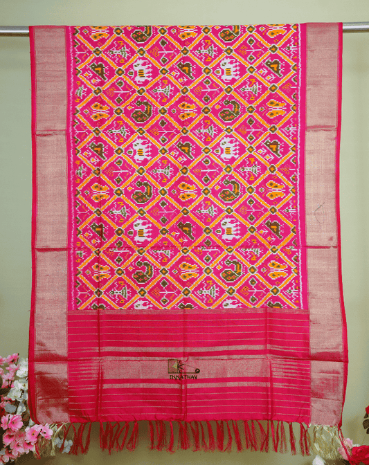 Pink Silk Dupatta