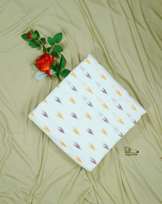 white mercerised fabric