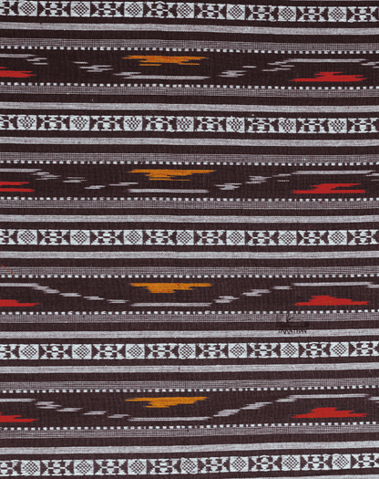 Chocolate Brown Ikkat Stripe