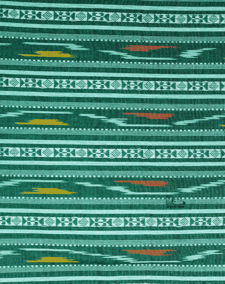 Teal Green Ikkat Stripe