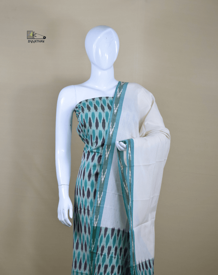 Green White 3-Piece Suit Set