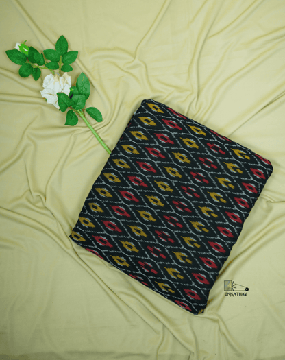 Black Red-Mustard Diamond