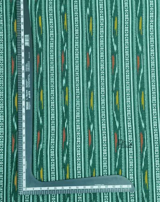 Teal Green Ikkat Stripe