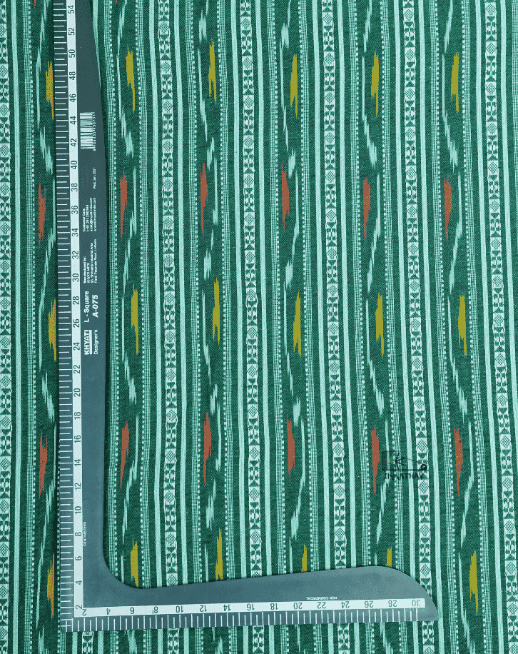 Teal Green Ikkat Stripe