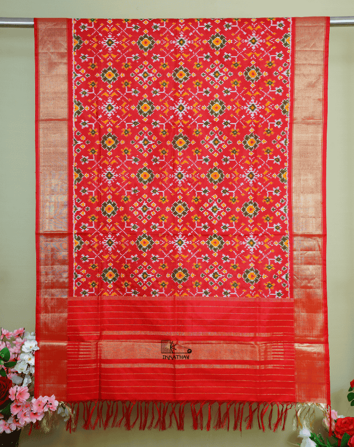 Red Silk Dupatta