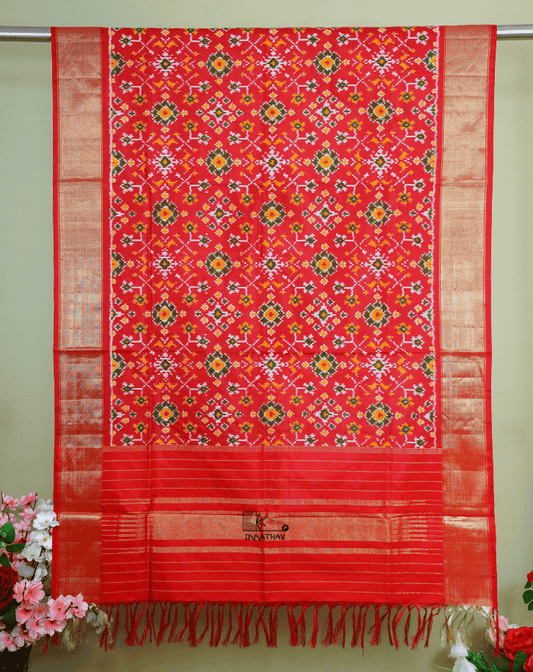 Red Silk Dupatta