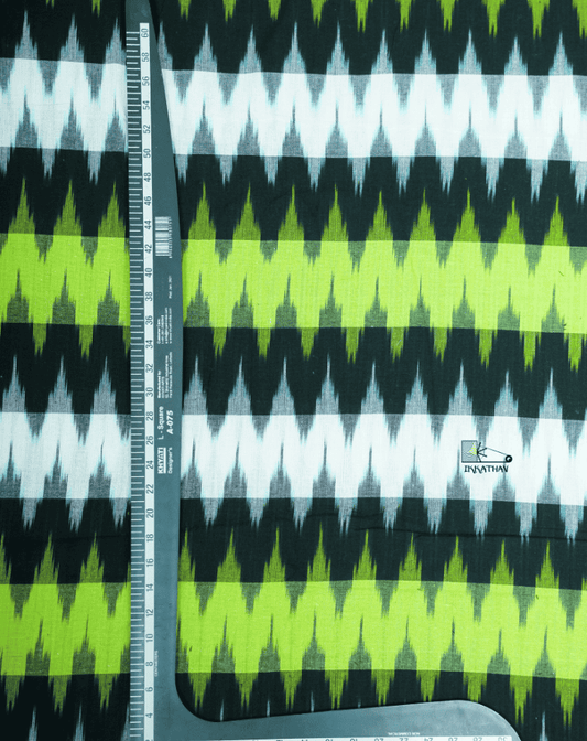 Green Black White Zigzag
