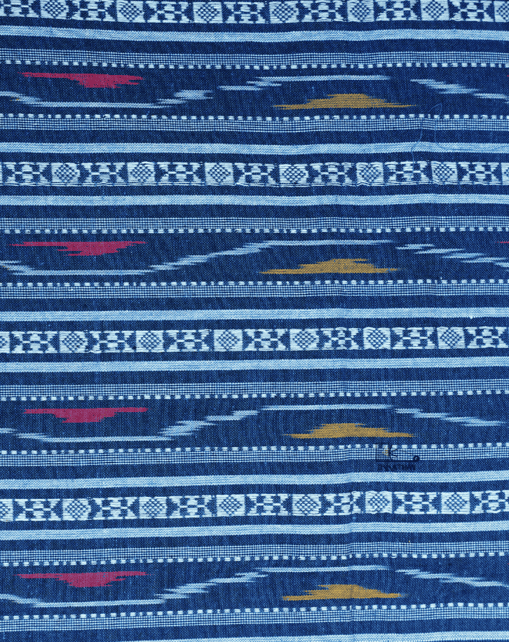 Indigo Blue Ikkat Stripe