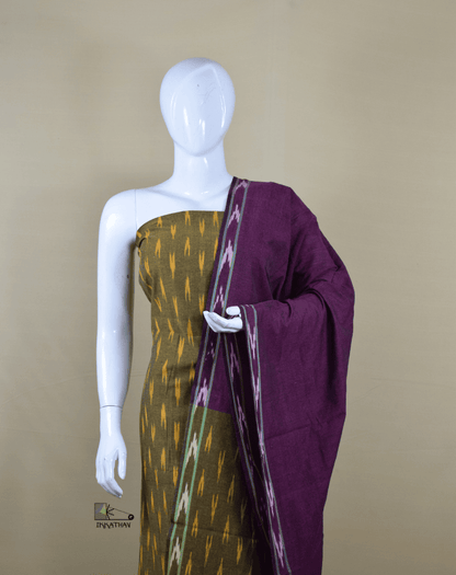 Olive Purple 3-Piece Suit Set
