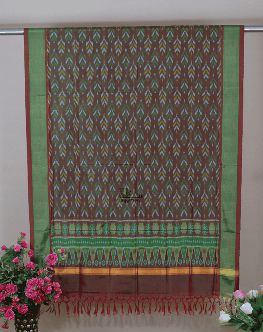 Olive Green Silk Dupatta