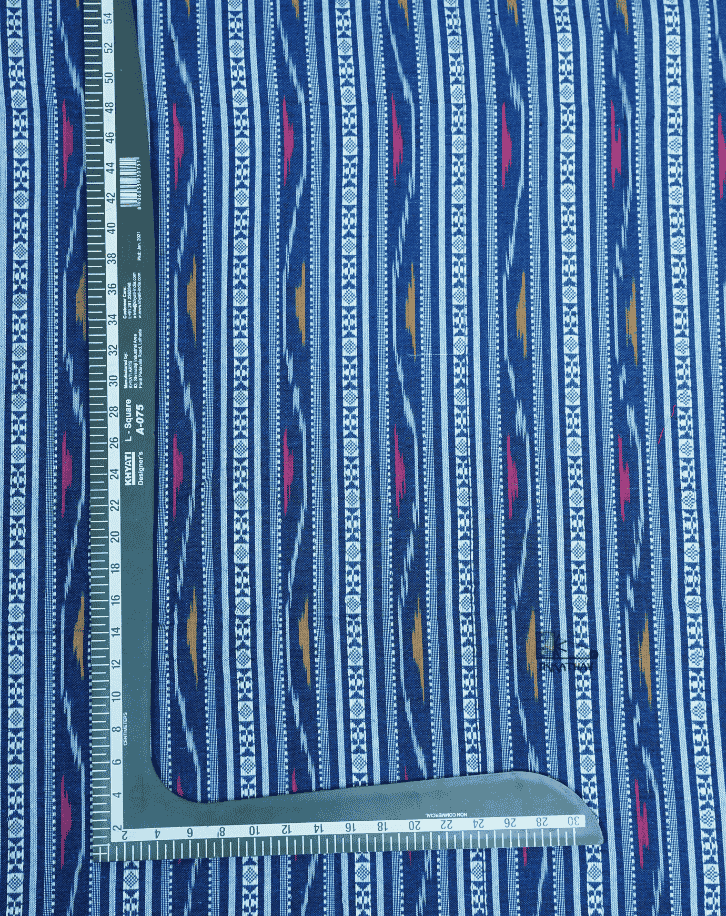 Indigo Blue Ikkat Stripe