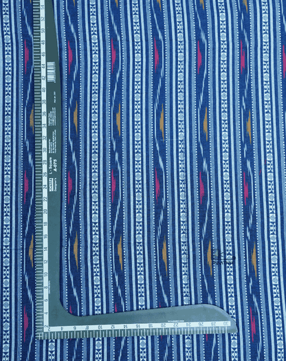Indigo Blue Ikkat Stripe