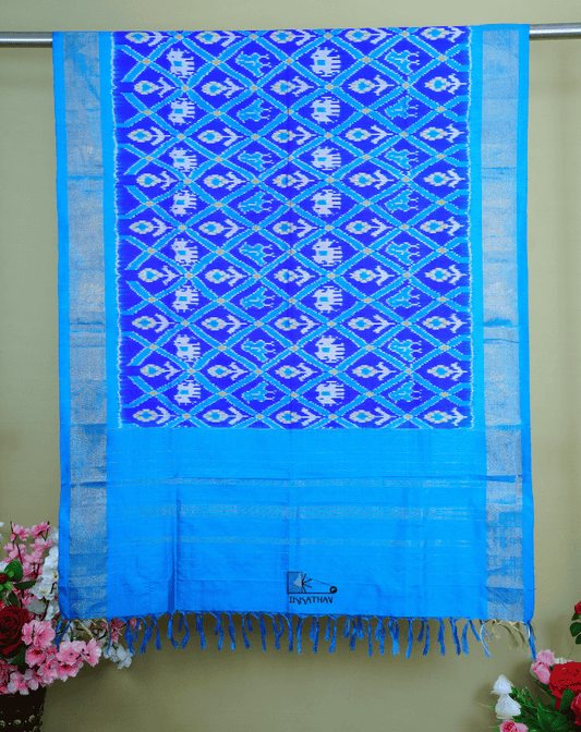 Blue Silk Dupatta