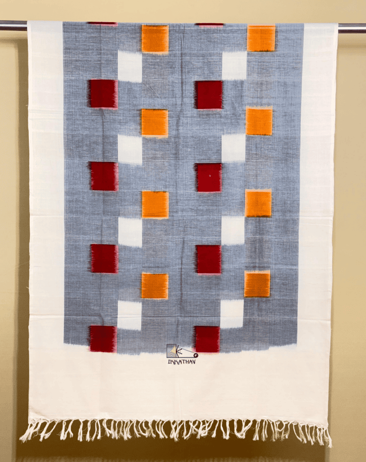 Grey Block Dupatta