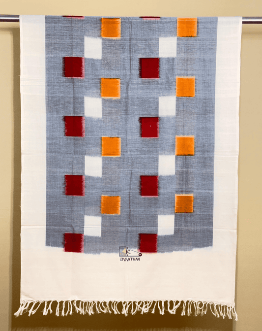 Grey Block Dupatta