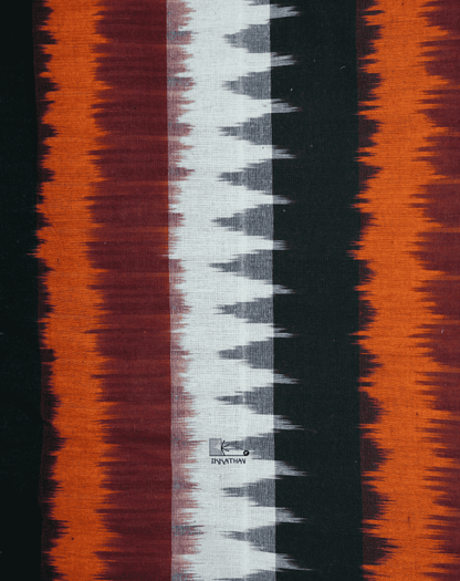 Maroon Black White Zigzag