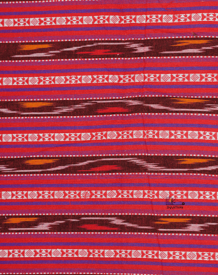 Crimson Pink Ikkat Stripe