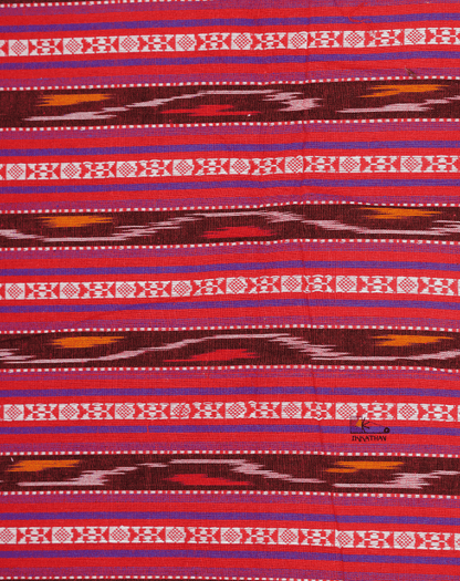 Crimson Pink Ikkat Stripe