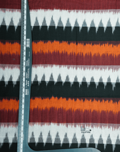 Maroon Black White Zigzag